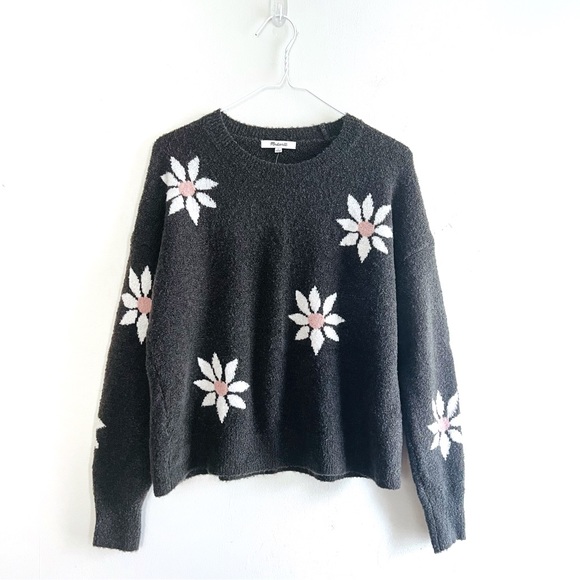 Madewell Sweaters - Madewell Floral Intarsia Pullover Sweater